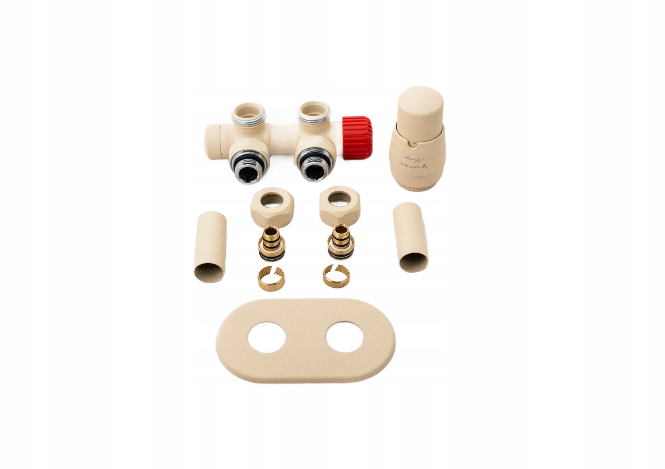 Sada Termostatického Ventilu Twins All In One Krémová