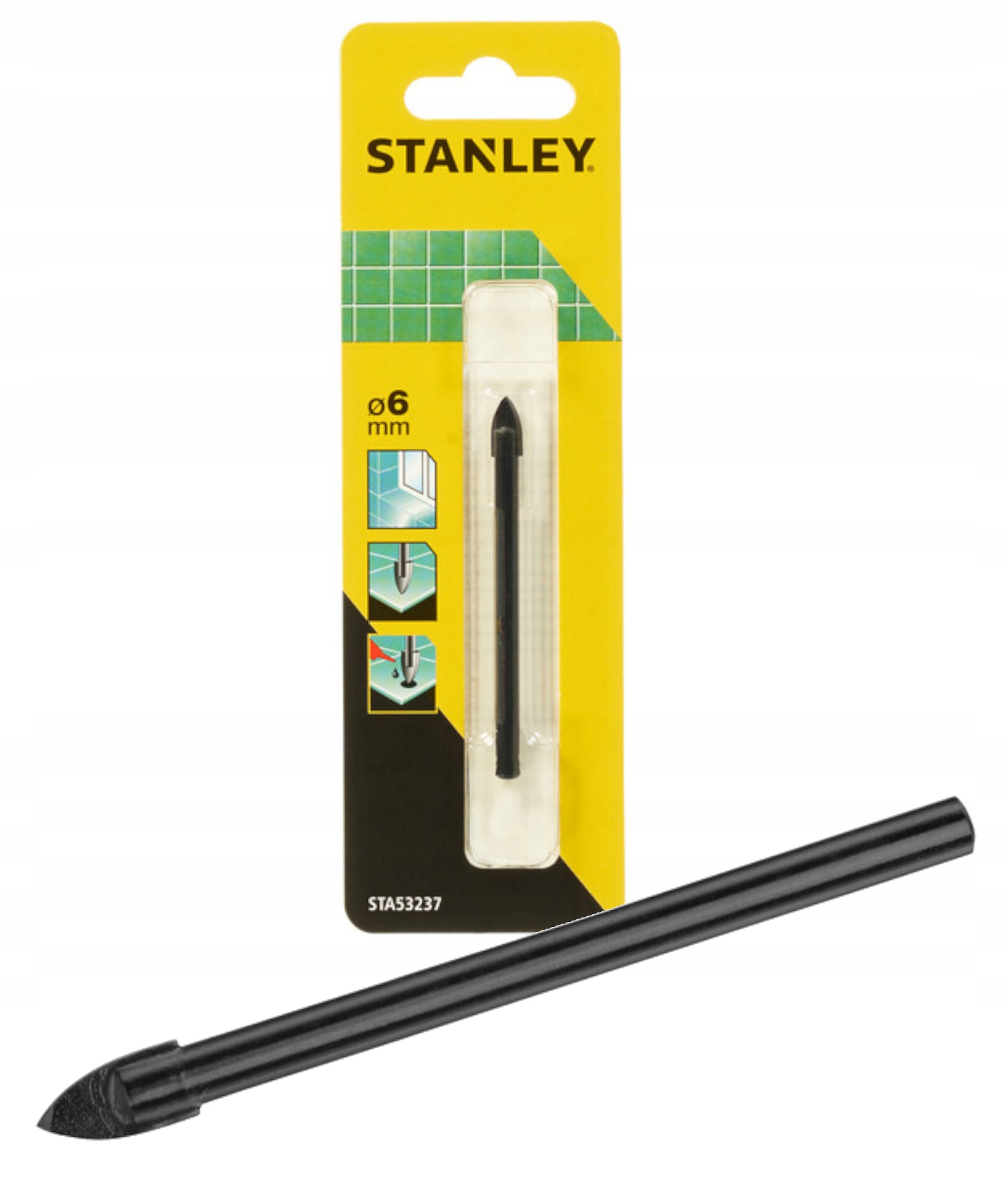 

Wiertło Do szkła płytek ceramiki 6 mm Stanley