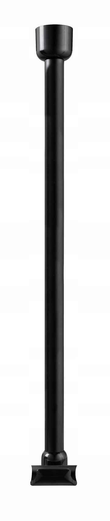UCHWYT DO DRĄŻKA PRYSZNICOWY CZARNY SUFITOWY Długość 10-57 cm