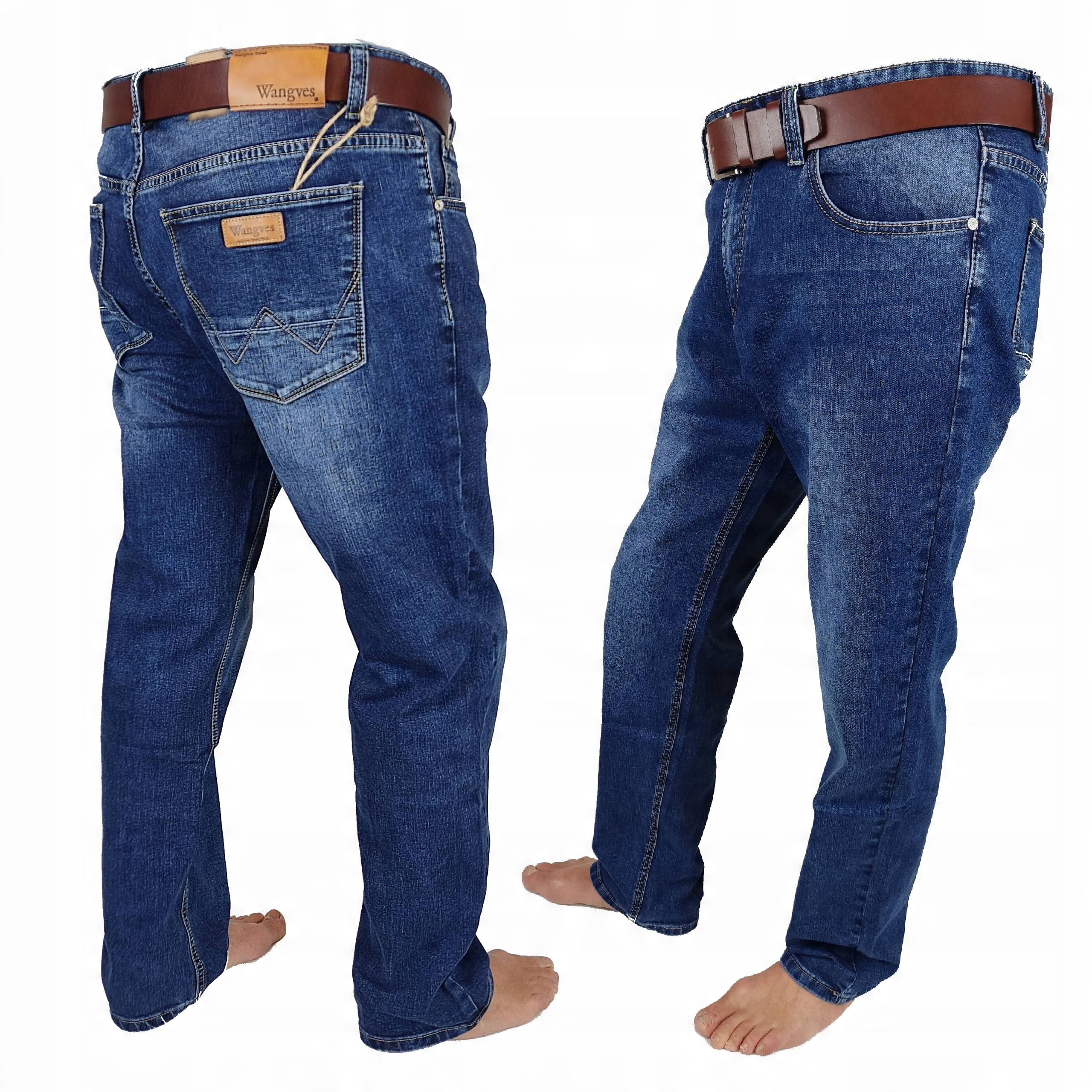 

Spodnie Męskie Jeans Blue proste W45 L32 118-124cm