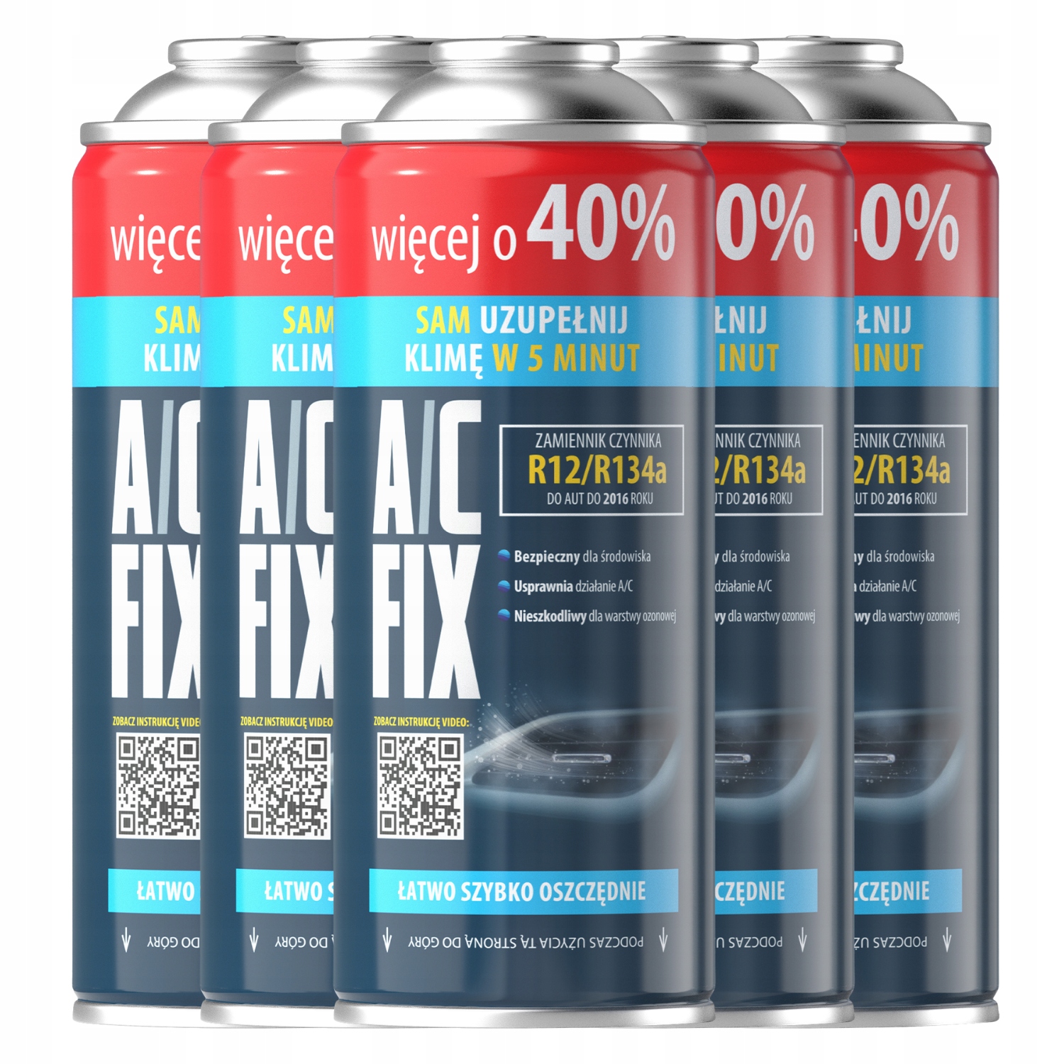 Ac Fix Klimatizační faktor 5x R134a pro auto 1175 g