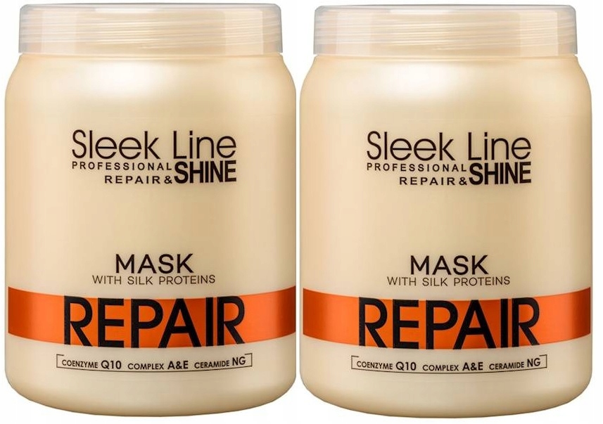 2x Stapiz Sleek Line Repair Maska Do Włosów Zniszczonych z Jedwabiem 1000ml