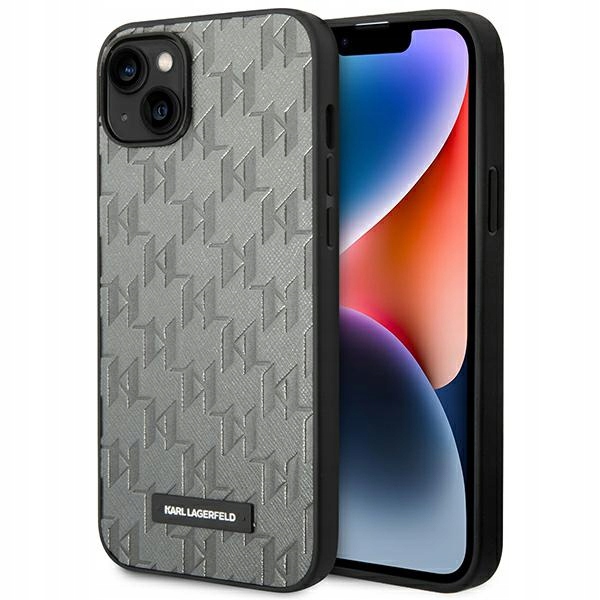 Etui Karl Lagerfeld do iPhone 14 Plus 6,7" hardcase szary/grey Saffiano Mon