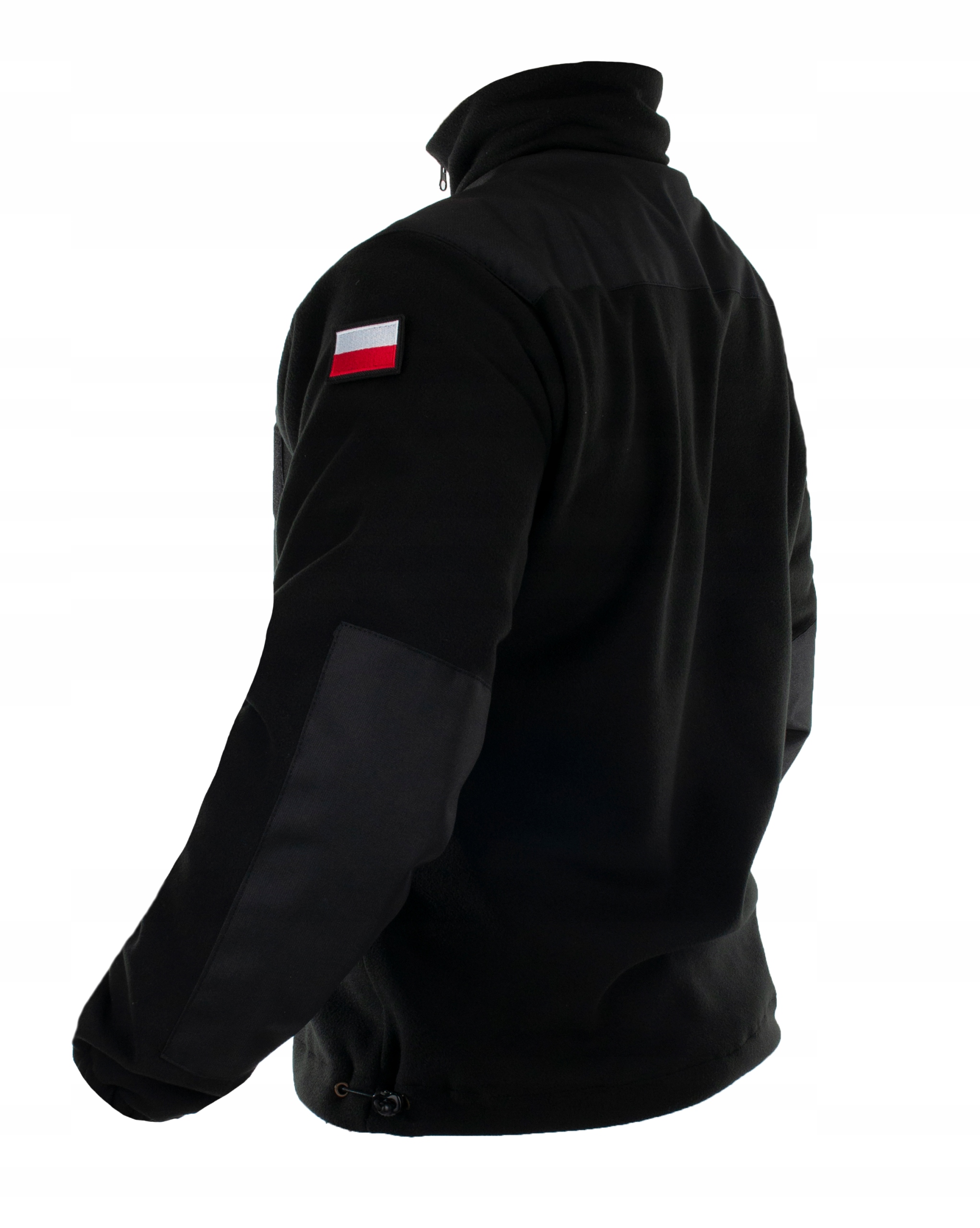 POLAR WOJSKOWY CZARNY BLUZA SOLIDNY + FLAGI r. M Rozmiar M