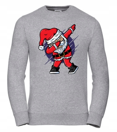 Pánská Mikina Dab Santa L Šedá Dárek k Vánocům pro něj, chlapa, manžela, chlapce