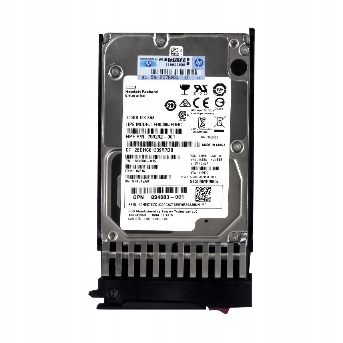 Hp 759202-001 300GB 15K 128MB SAS-3 2.5'' EH0300JEDHC