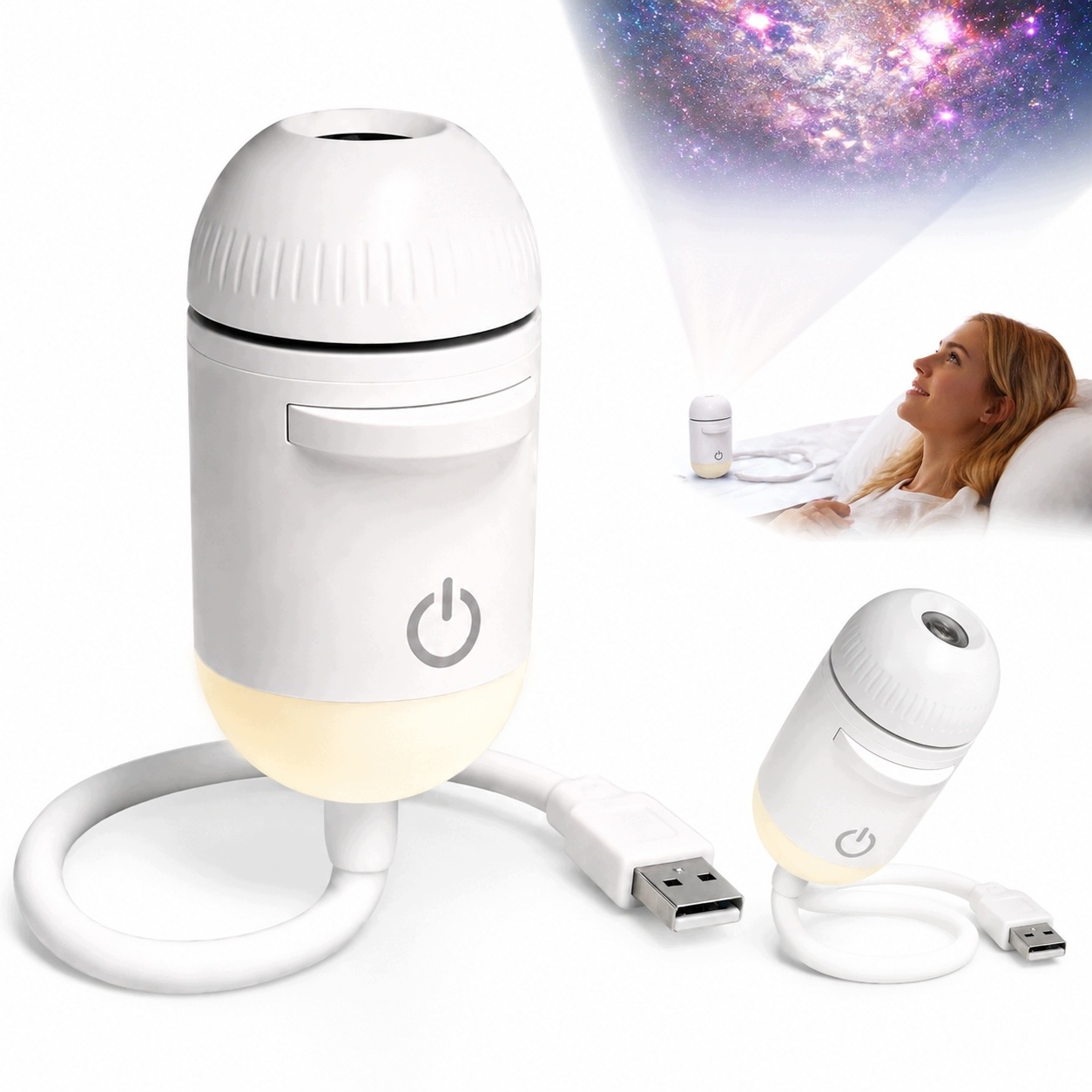 Lampka Nocna Projektor Galaxy 12W1 Rozgwieżdżone Niebo
