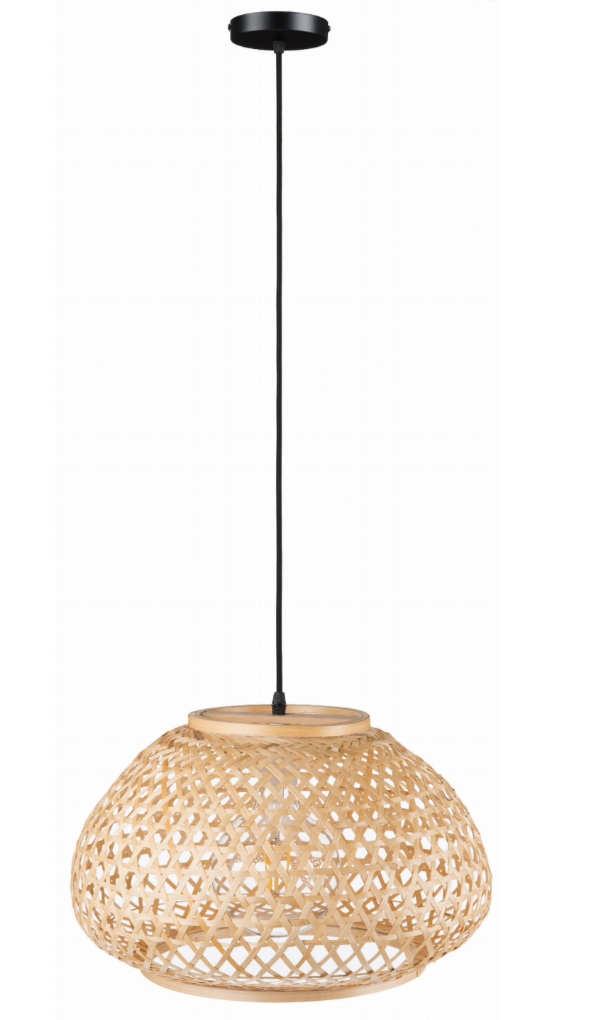 Závesná lampa Boho bambusová, veľká, 1xE27