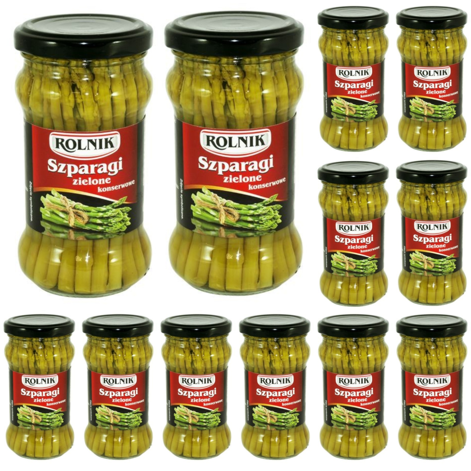 Rolnik Szparagi całe zielone konserwowe 12 x 212ml