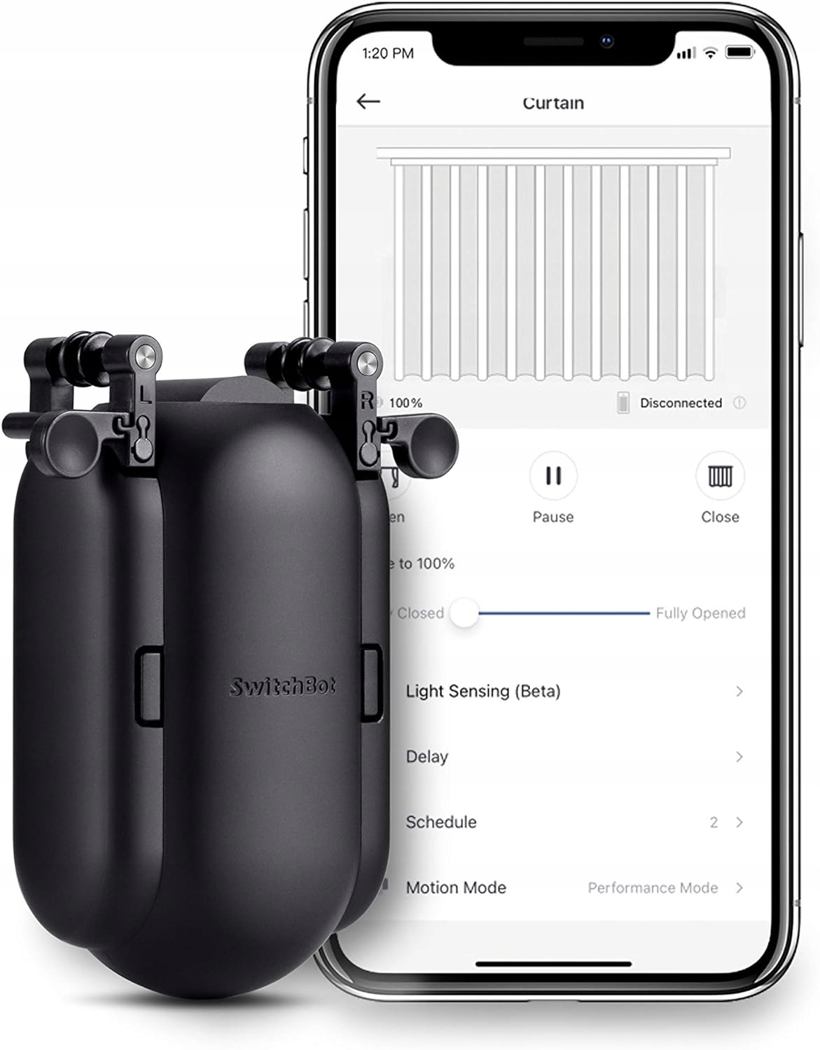Systém Pro Záclony Switchbot Curtain Motor ovladač Bluetooth I Rail