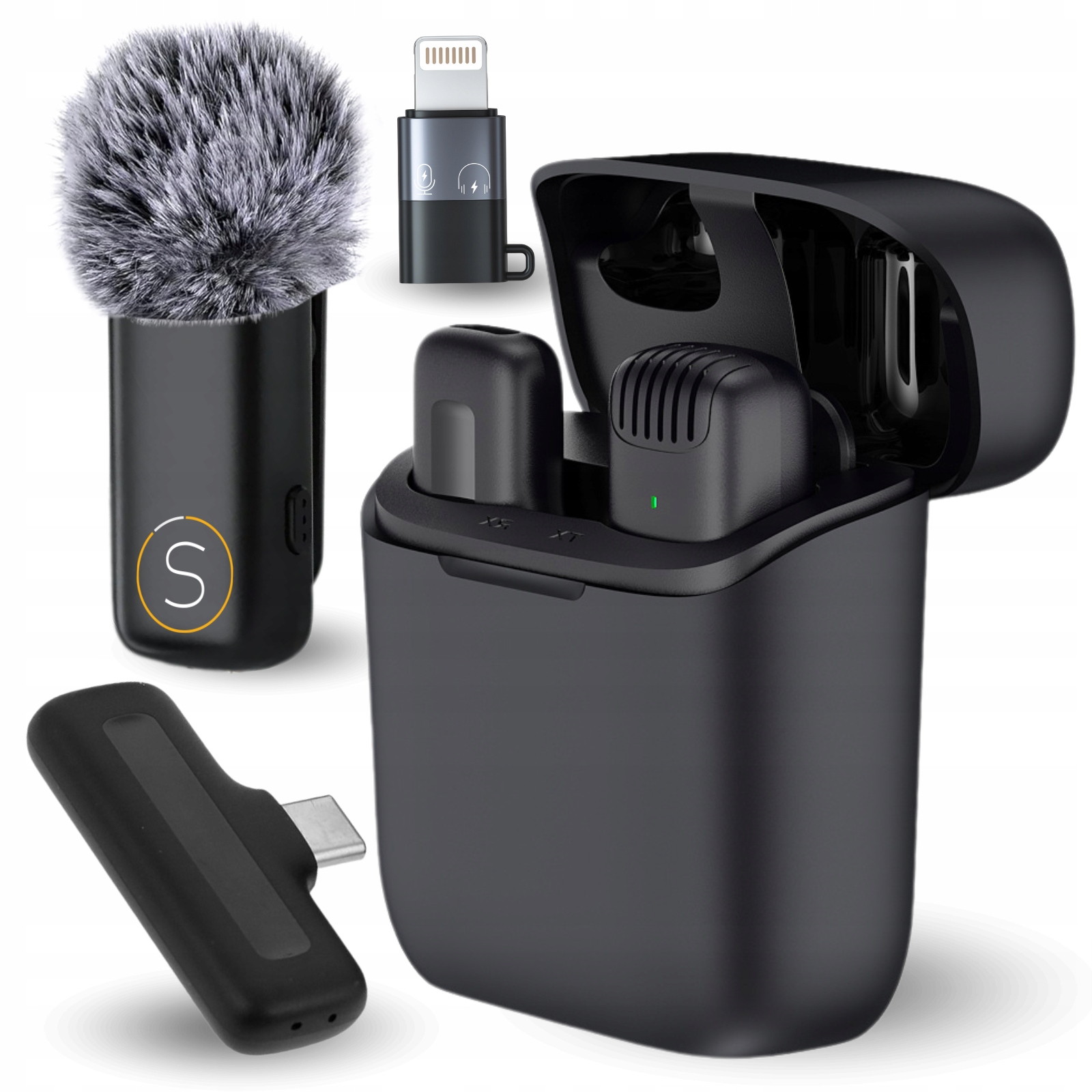 Mikrofon Bezprzewodowy Krawatowy Do Iphone Telefonu Komputera Usb-c Case