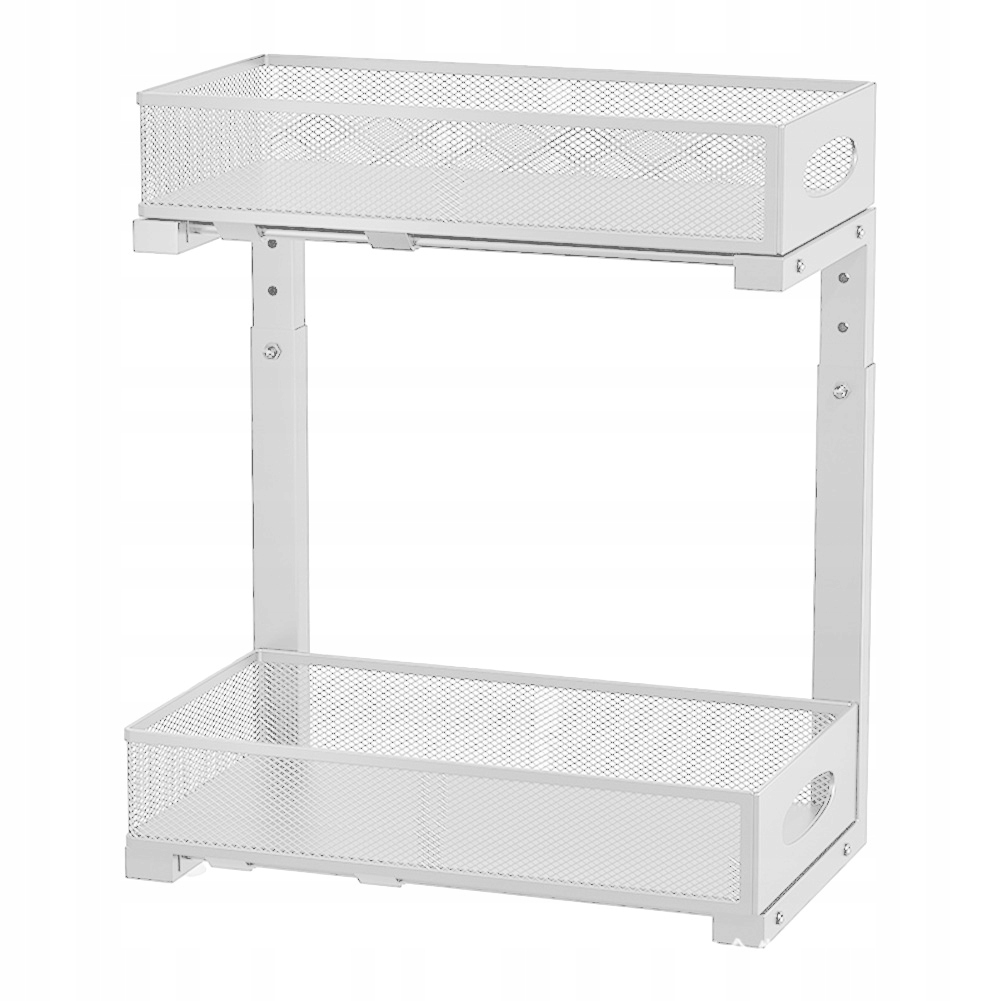 Organizér pod dřez, 2patrový organizér do kuchyňské skříňky, bílý