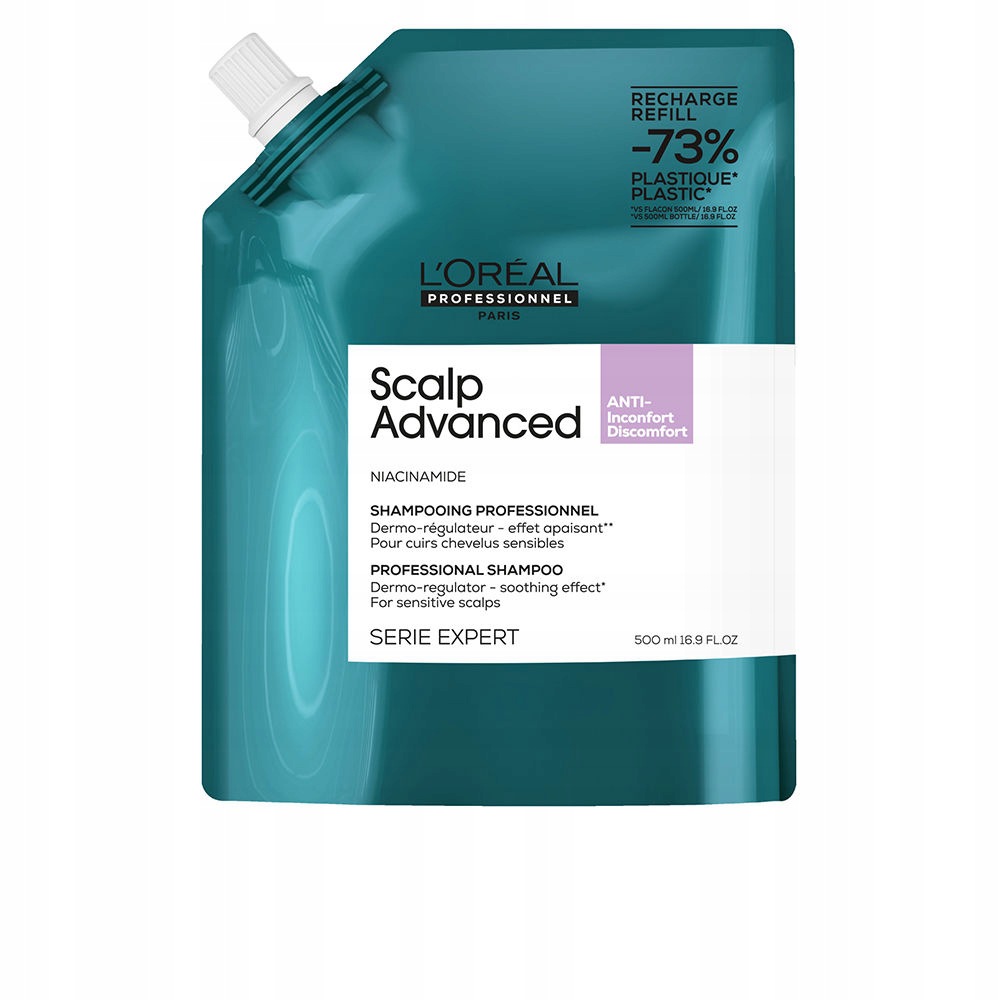Scalp Advanced šampon pro citlivou pokožku hlavy náhradní náplň 500 ml