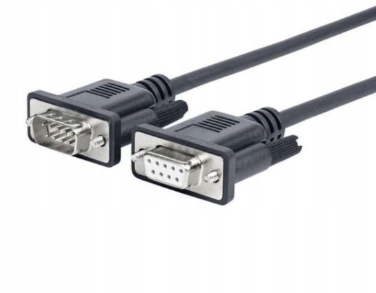 KABEL RS232 PRZEDŁUŻACZ SZEREGOWY MĘSKO ŻEŃSKI 9-PIN 2m