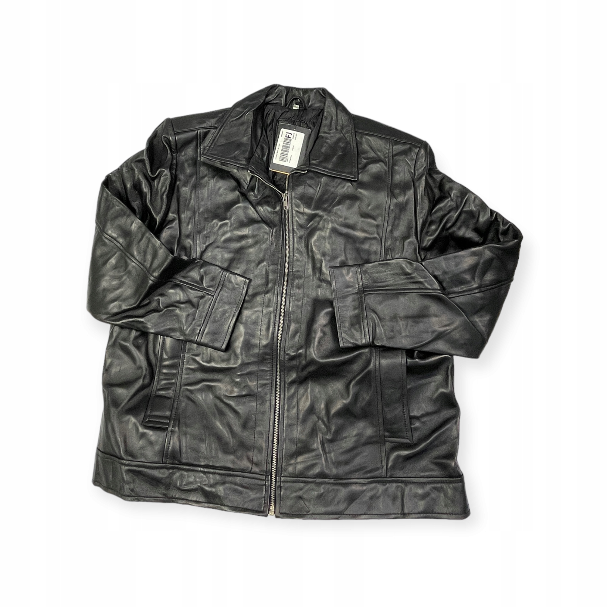 Černá kožená pánská bunda Real Leather 3XL