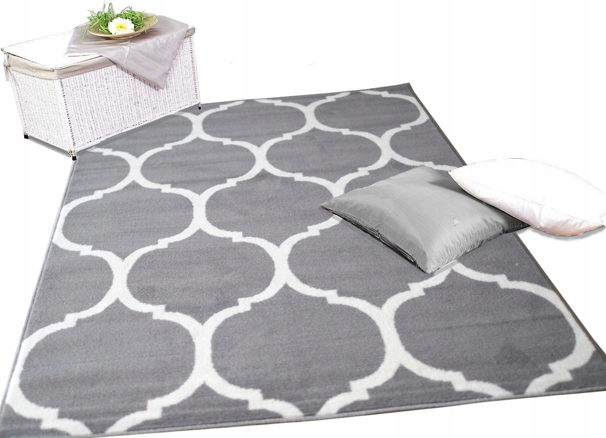 

Dywan 180X250 Miękki Włos Pluszowy Modny Popielaty