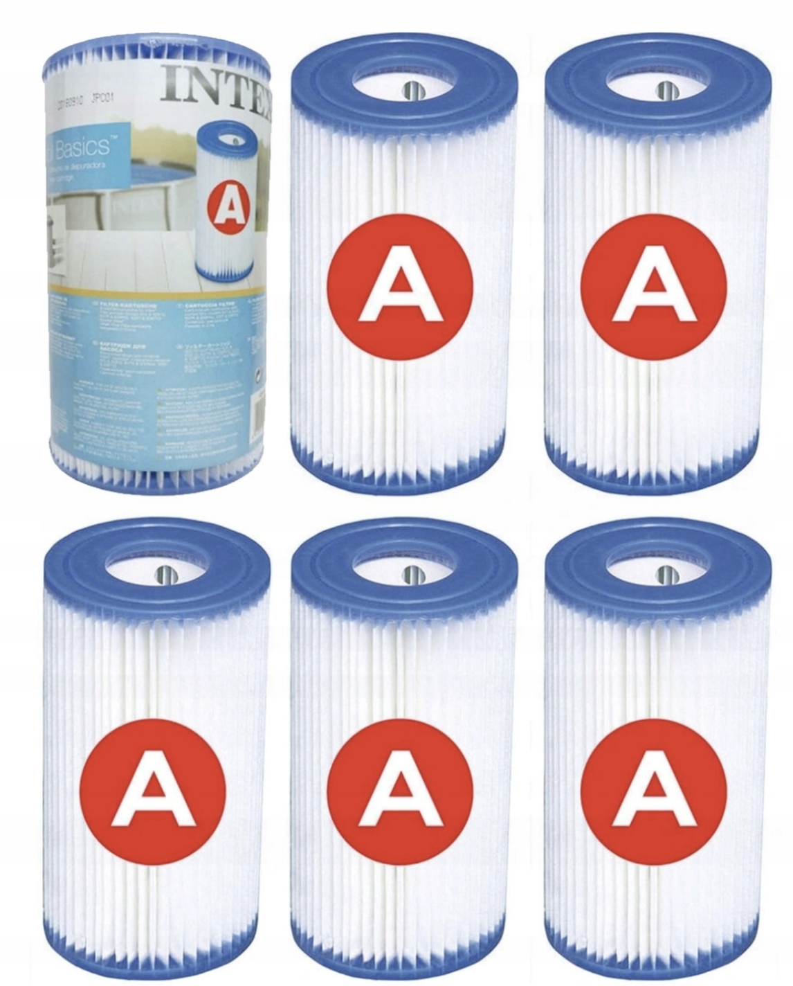 6 filtrů typ A Intex 29000 Bazénová čerpadla Filtry Vložky Čerpadlo Bazén