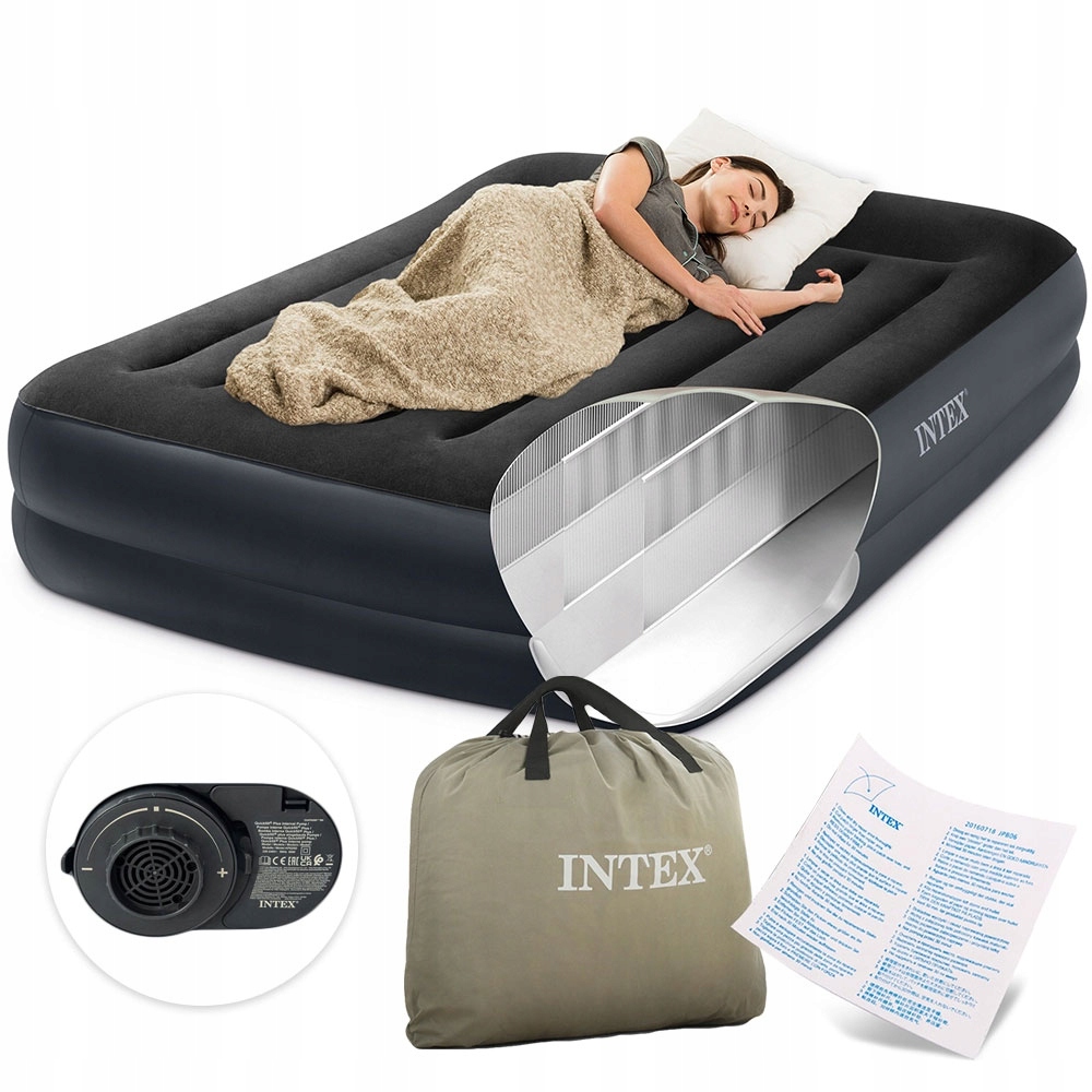 Materac Dmuchany Do Spania 203X152 CM Dwuosobowy Łóżko Intex 64124