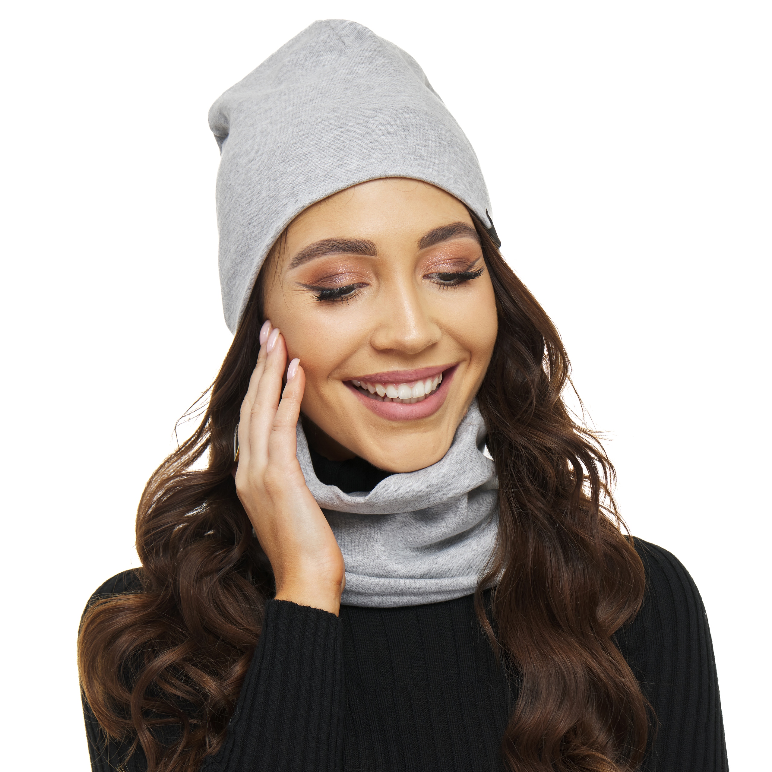 

Polska Czapka + Komin szal golf Bawełna komplet