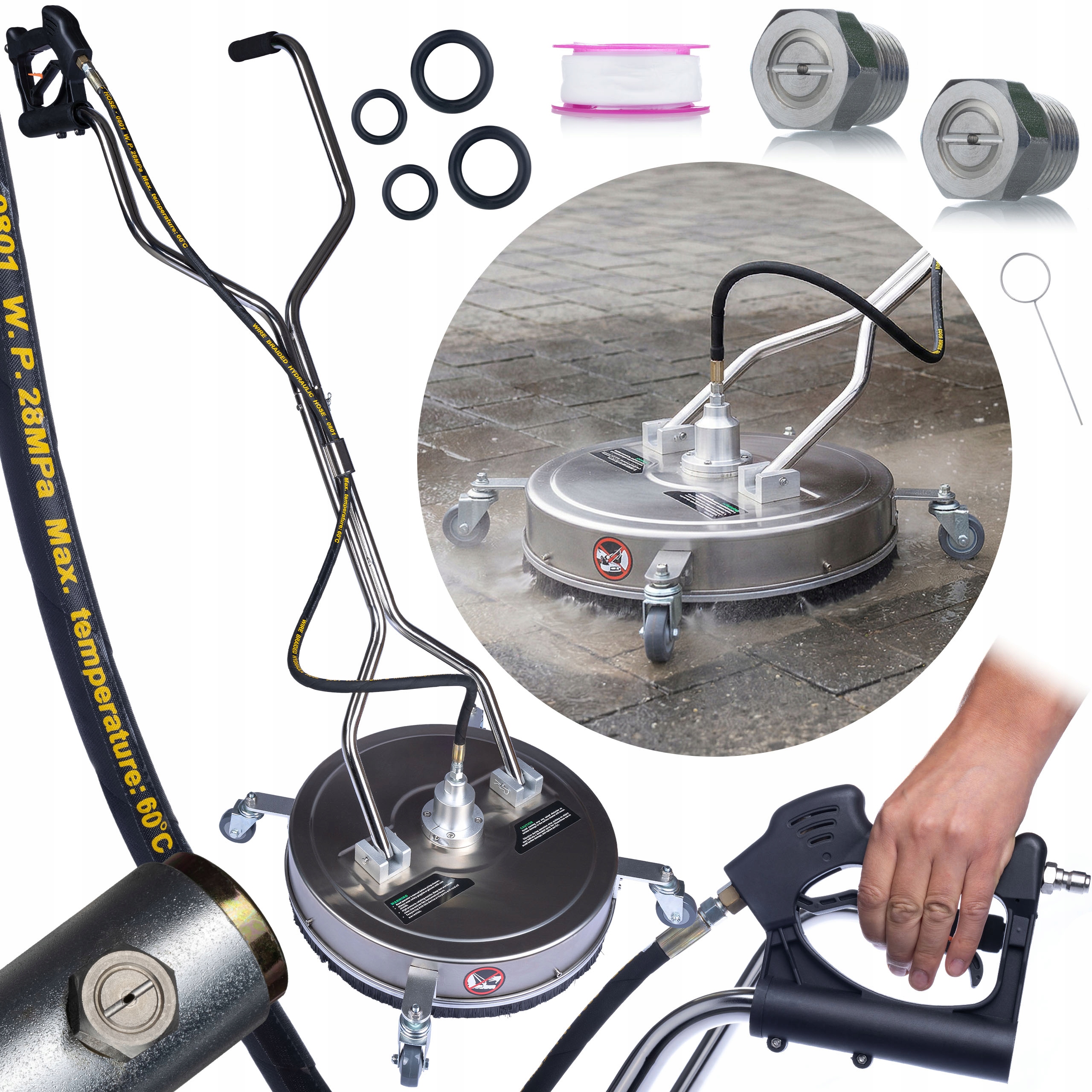 Kartáč Typu Mosmatic T-racer 20" Pistole Na Dlažbu Karcher Hd Hds