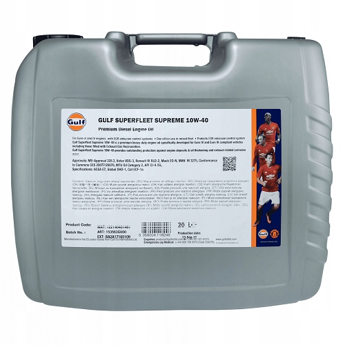 Gulf Superfleet Supreme 10w40 20L Półsyntetyk CI4