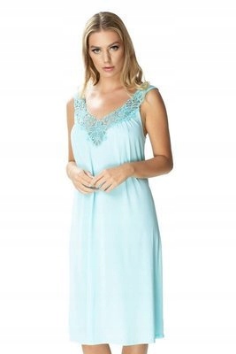 4114 Růžová spodnička košile noční dámská Mewa světle tyrkysová