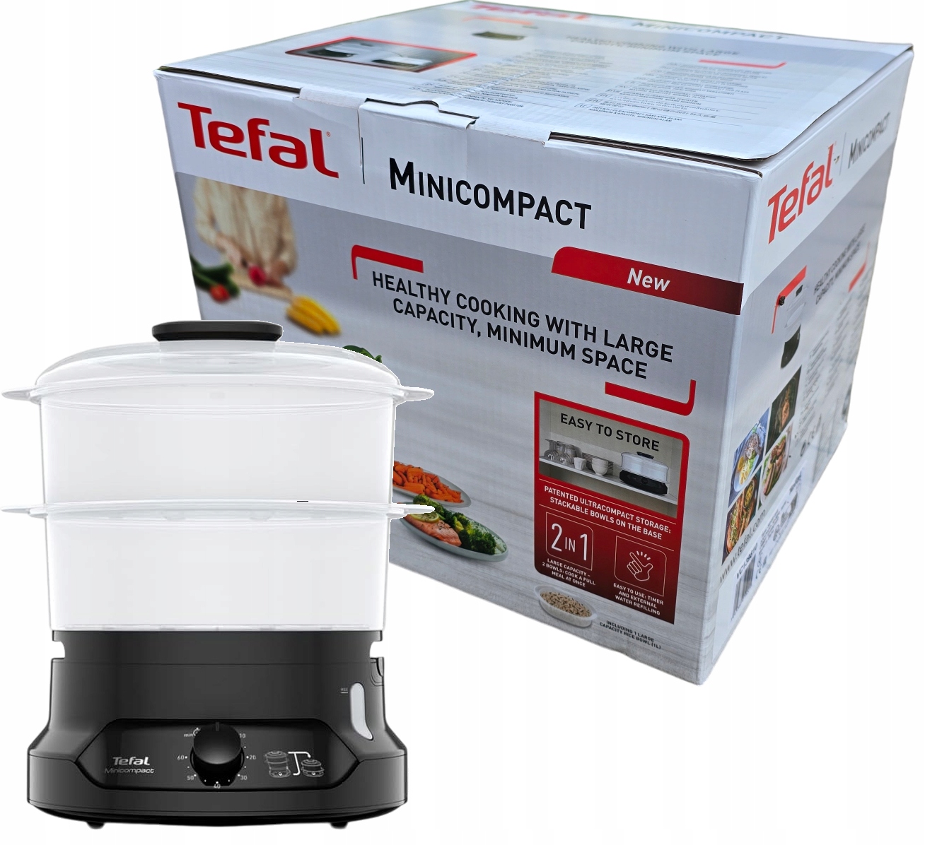 Tefal Minicompact Steam Cooker VC1398 6l