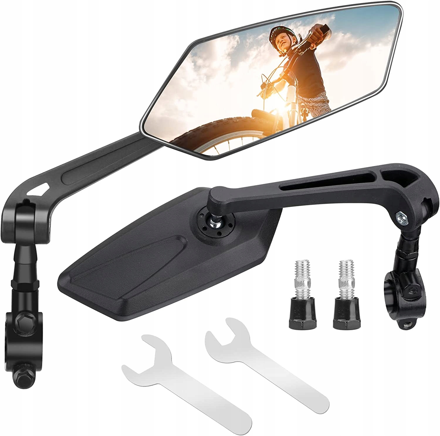 2 X LUSTERKA ROWEROWE KIEROWNICA LUSTERKO WSTECZNE DO ROWERU GÓRSKIEGO