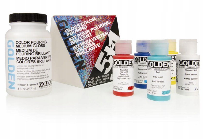 Sada na pouring 5+1 Gloss Golden Color Pouring