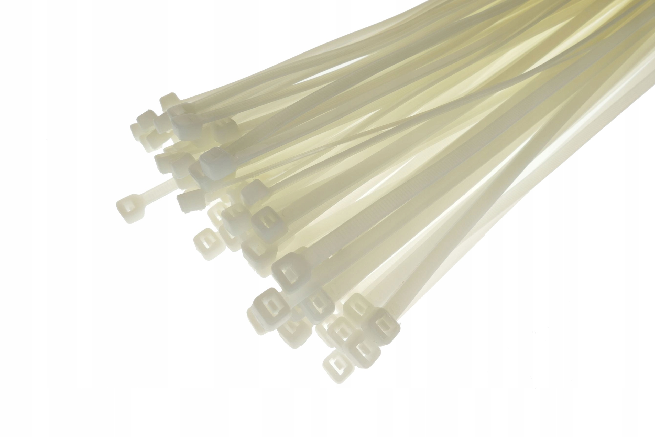 

Opaski Zaciskowe Nylonowe 400/5.2MM Białe 50 Sztuk