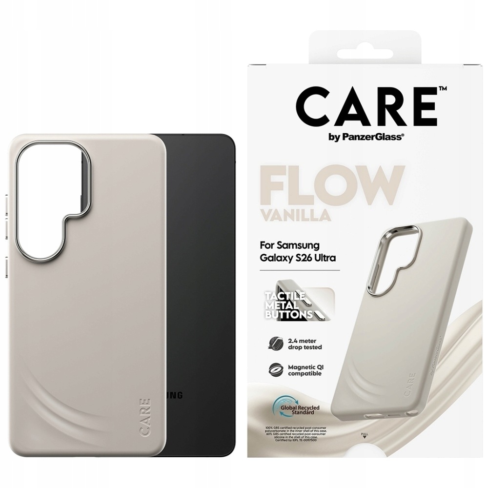 Pouzdro Care by PanzerGlass Flow Vanilla Qi pro Samsung Galaxy S26 Ultra