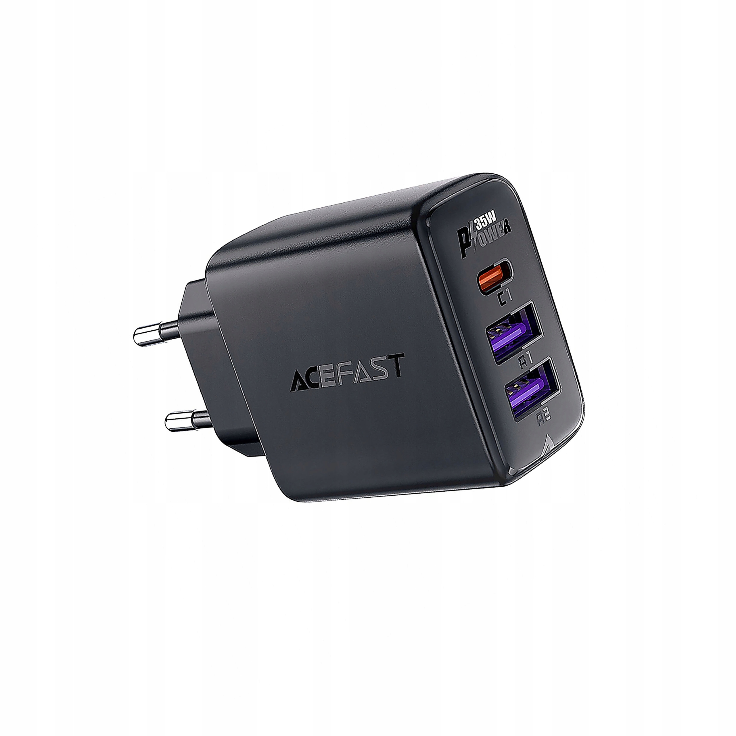 Ładowarka Acefast A57 Pd 35W GaN 2 x Usb-a Usb-c z 3 portami czarna