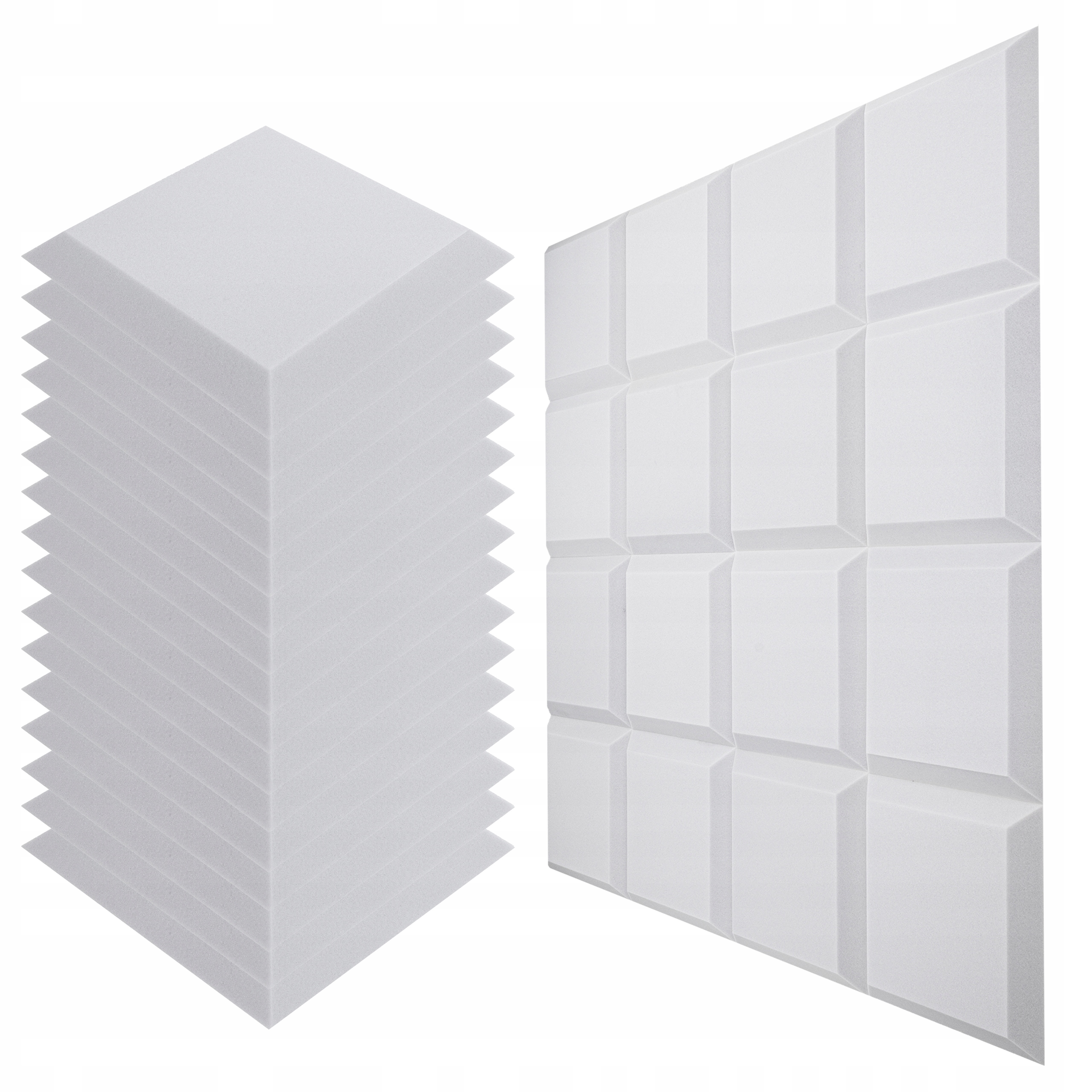 Popolavé akustické panely na potlačenie hluku a echo Trapez na stenu 4 m2