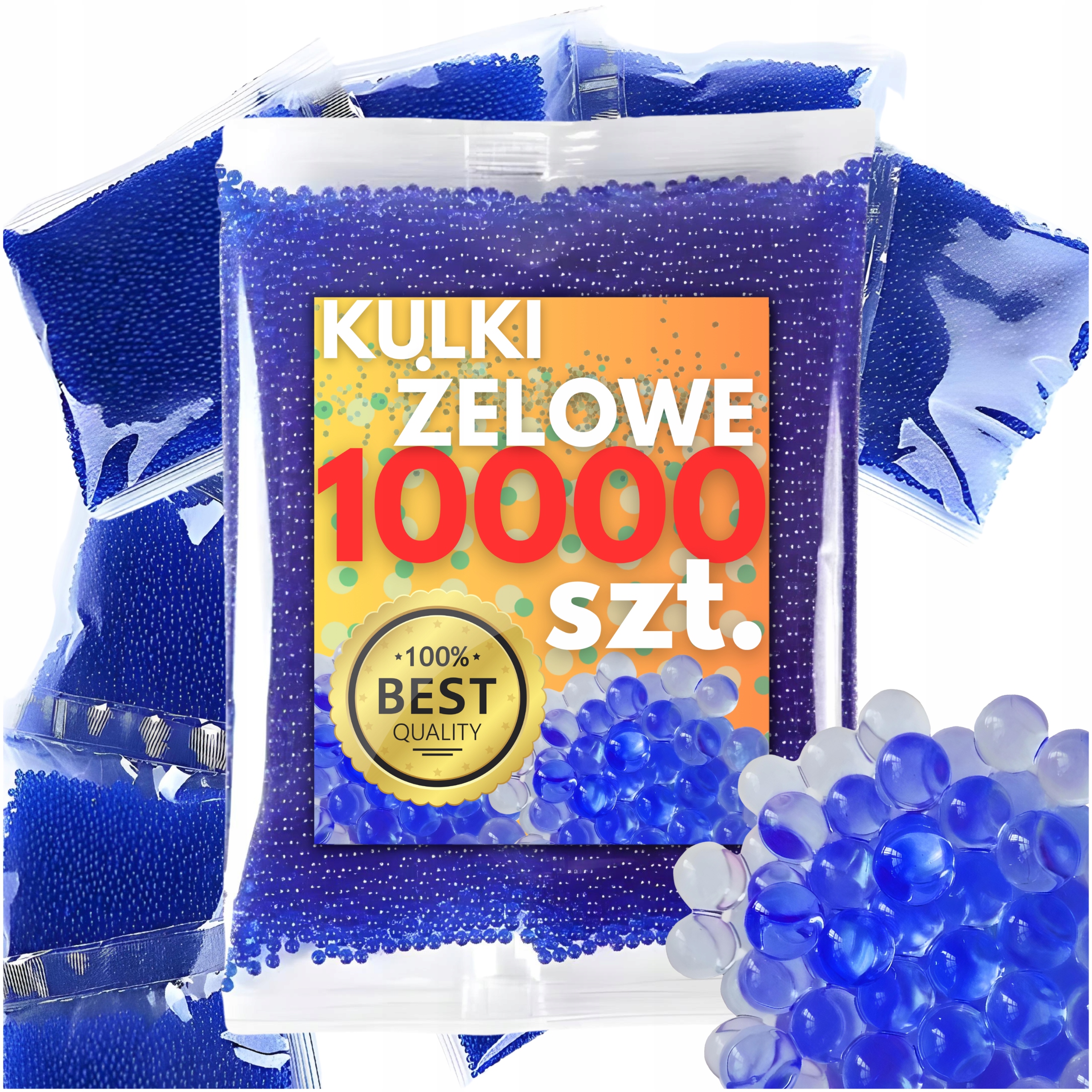 KULKI ŻELOWE WODNE 7-8 MM DO PISTOLETU KARABINU DUŻY ZESTAW 10000 SZT