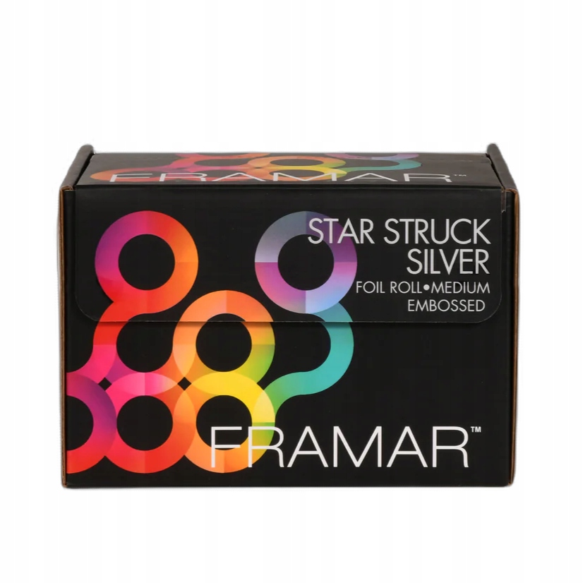 FRAMAR Folia fryzjerska aluminiowa Rolka STAR STRUCK SILVER 97,5m Stan opakowania oryginalne