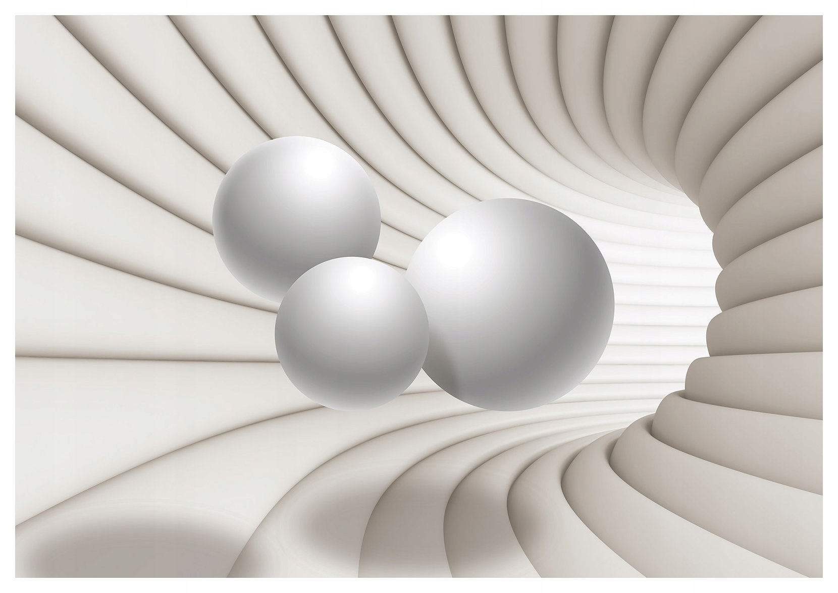 Fototapeta Bílý tunel sféra abstrakce minimalismus vinylová 368x254 lepidlo