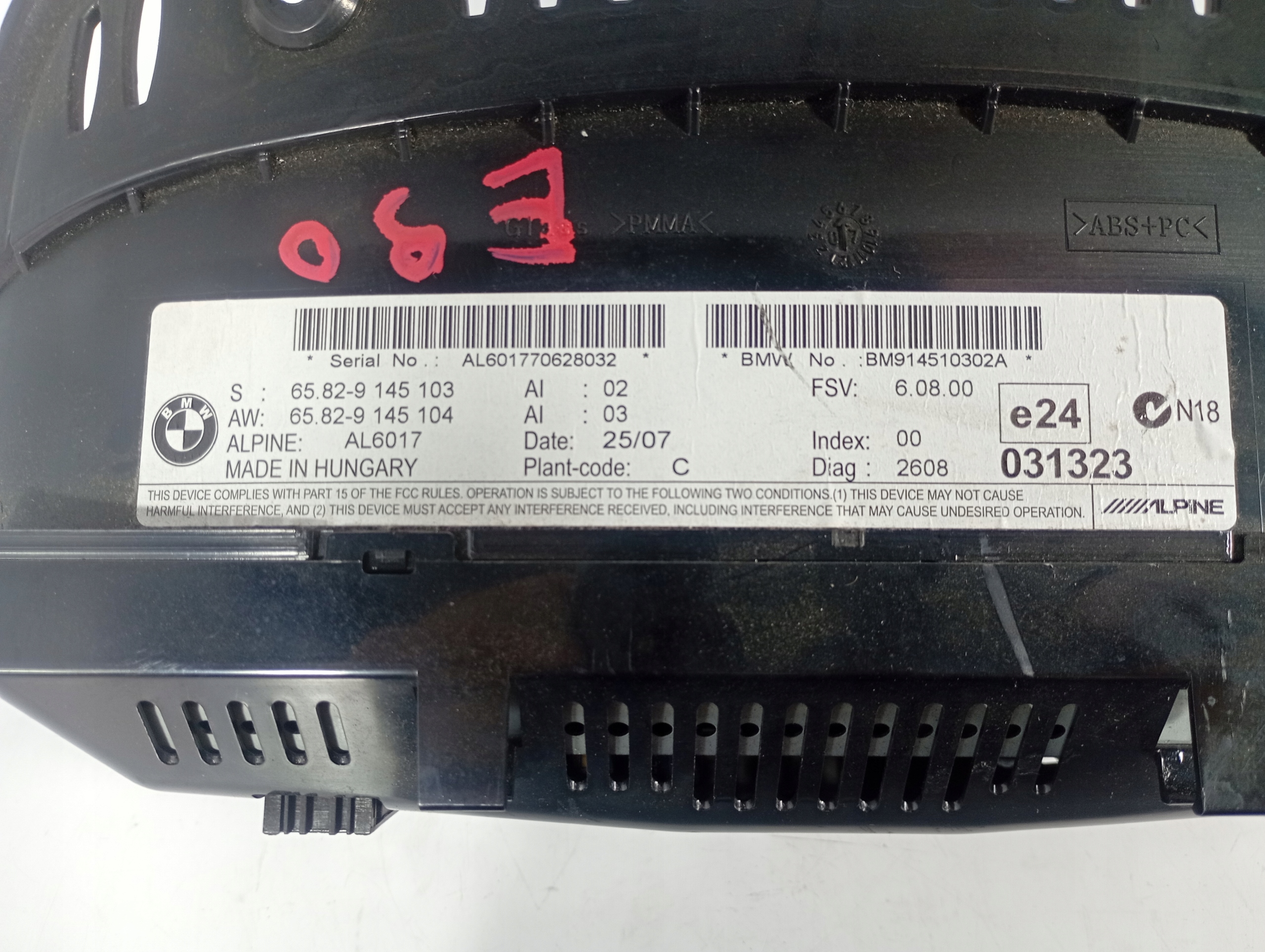 BMW E91 04-12 EKRAN display OE 65829145103
