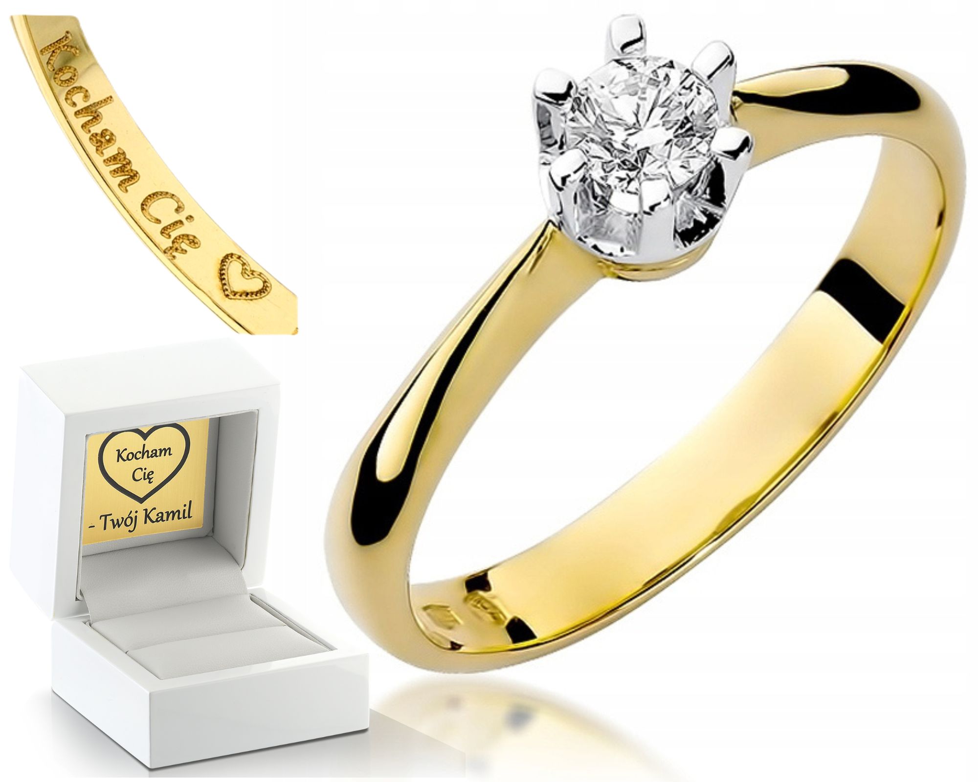 Prstýnek S Diamantem 585