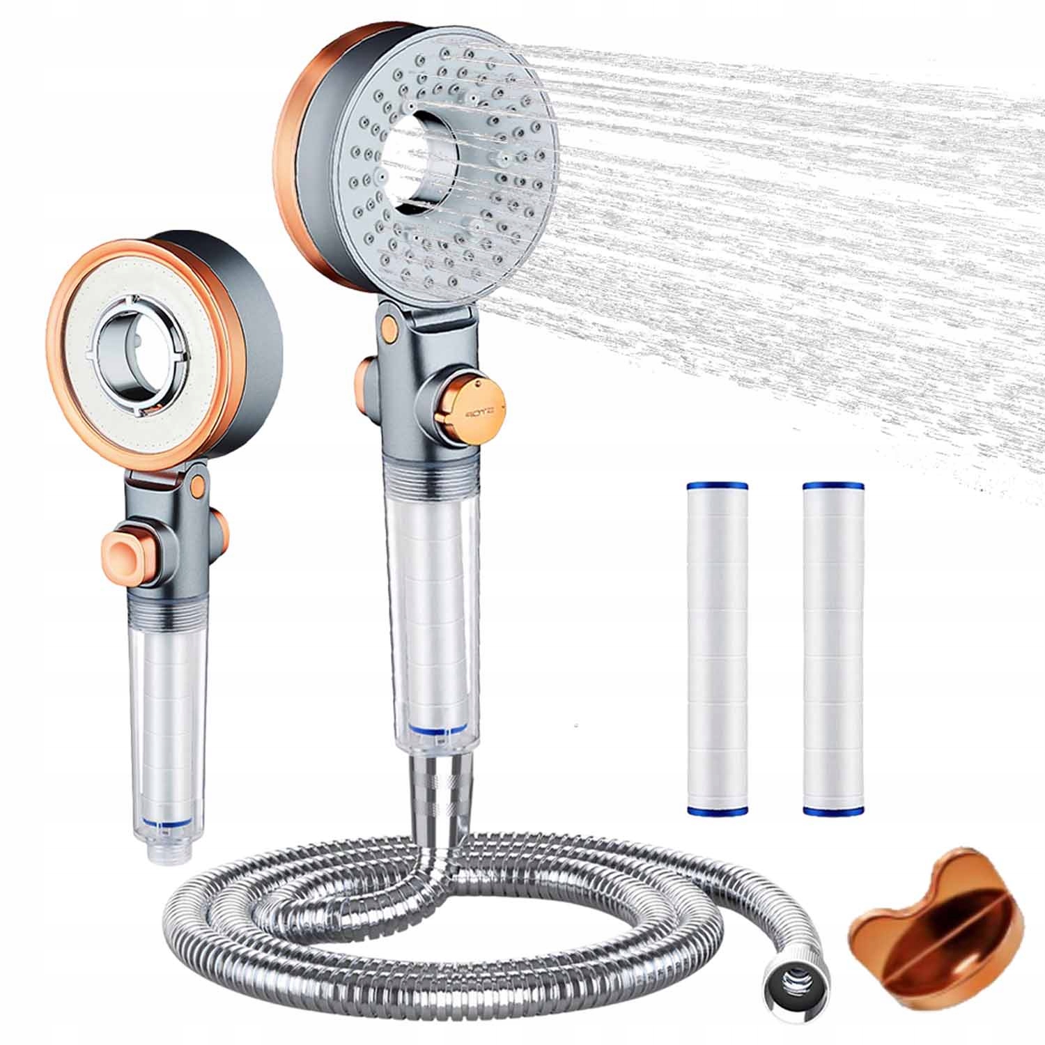 Sprchový Set sprchová hlavice 3 režimy hadice 1,5 m 3x filtr tryska
