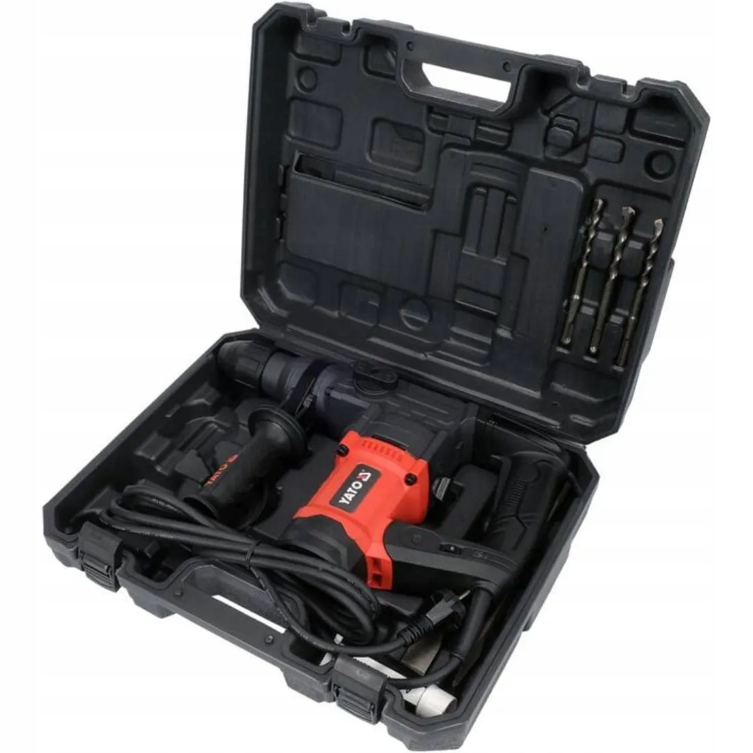 MŁOT UDAROWY MŁOTOWIERTARKA SDS PLUS 1100W 4,5J 3 FUNKCJE IP20 YATO + DŁUTA Zasilanie sieciowe