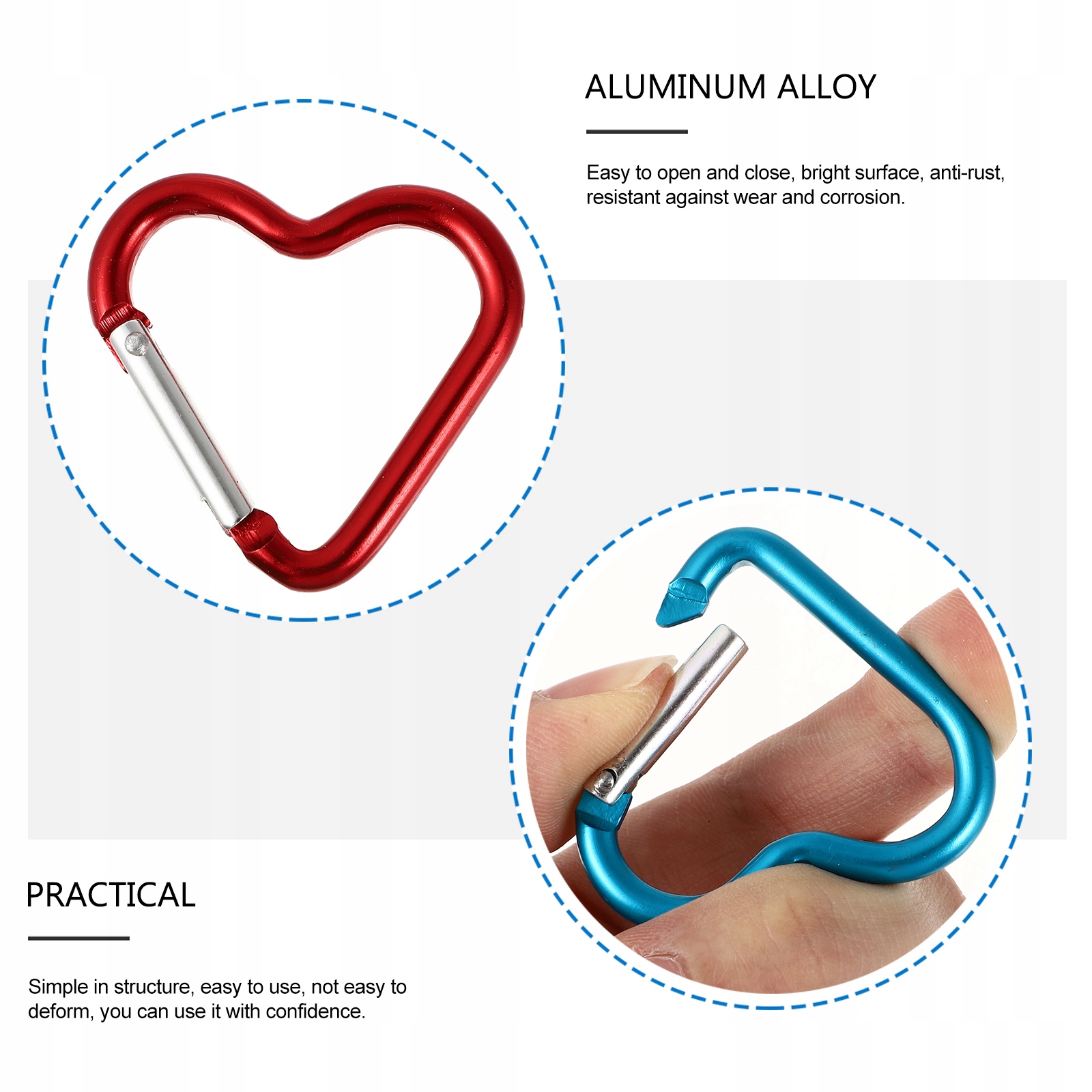 KARABINKI ZEWNĘTRZNE UCHWYT NA KLUCZE 15 SZT Marka bez marki