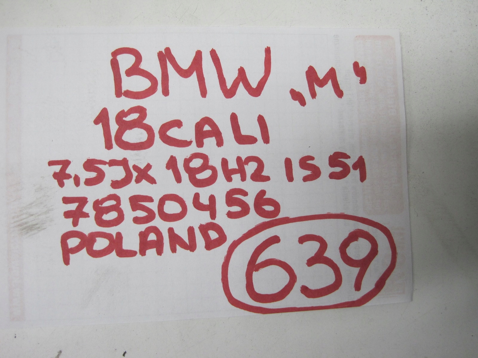 disk R18 BMW X1 F48 7850456
