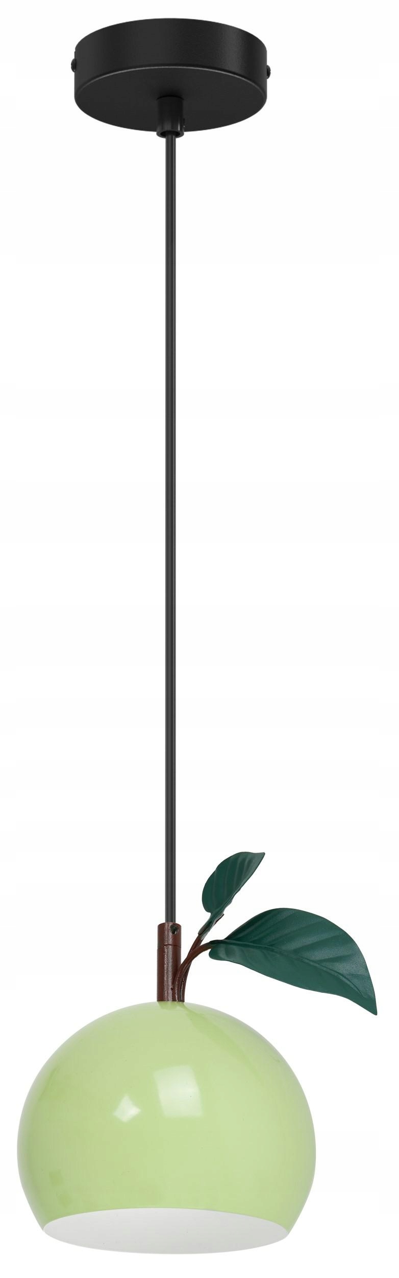 Závěsná stropní lampa Apple Černá Zelená 1xE27 dětská moderní