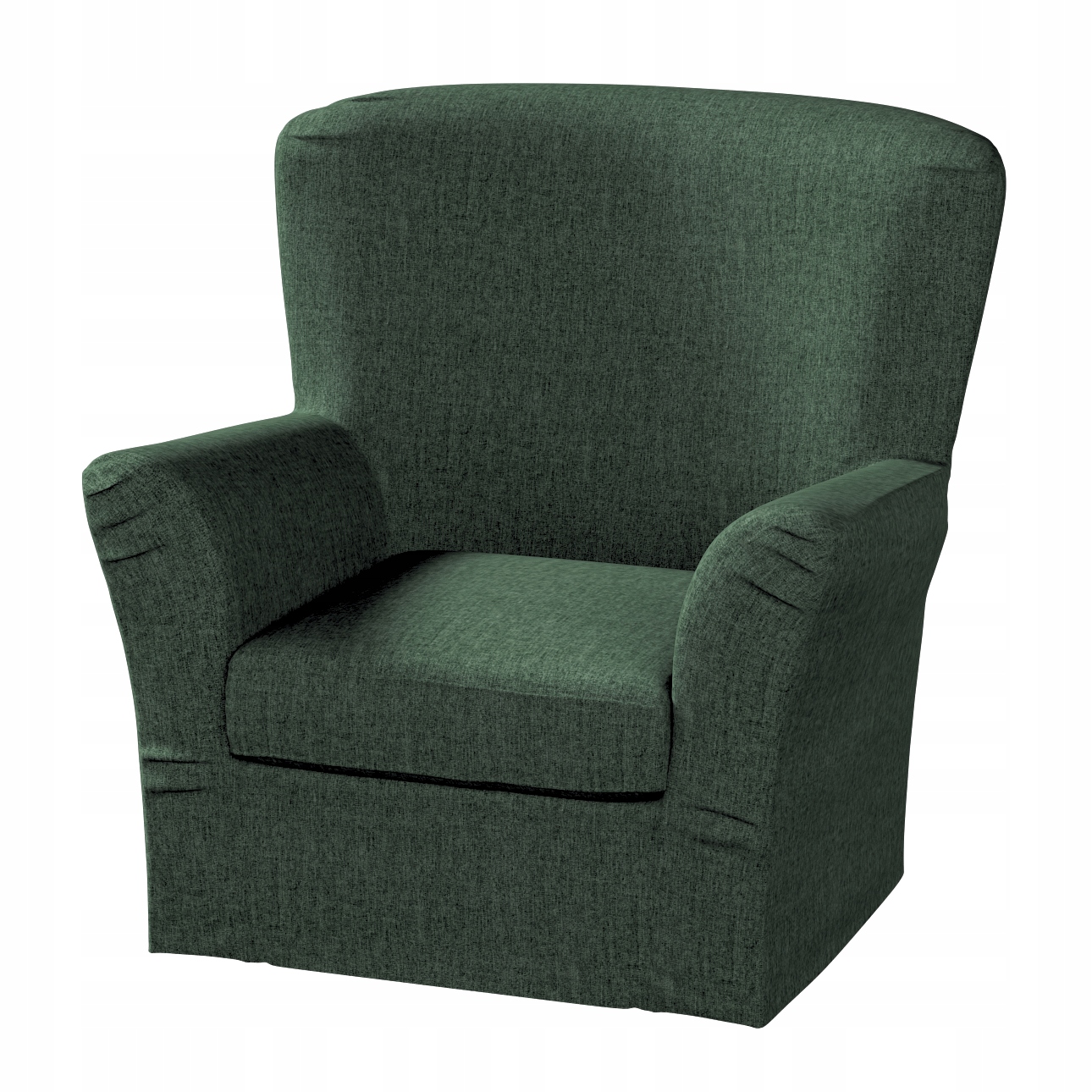 Dekoria Potah na křeslo Tomelilla vysoký s záložkami Ikea zelený