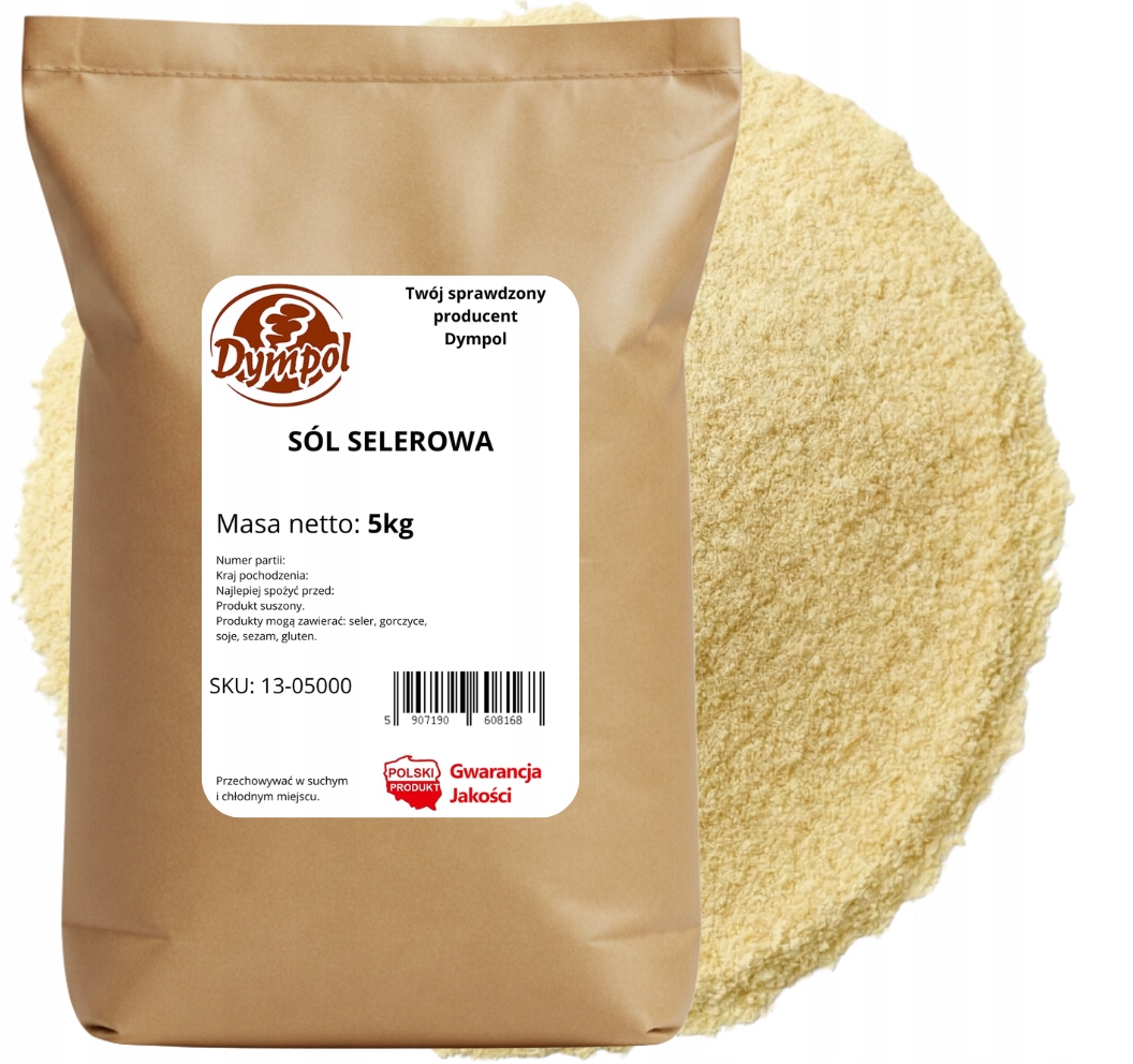 Celerová Sůl Přírodní Koření Aromatická Kvalita Dympol 5 kg