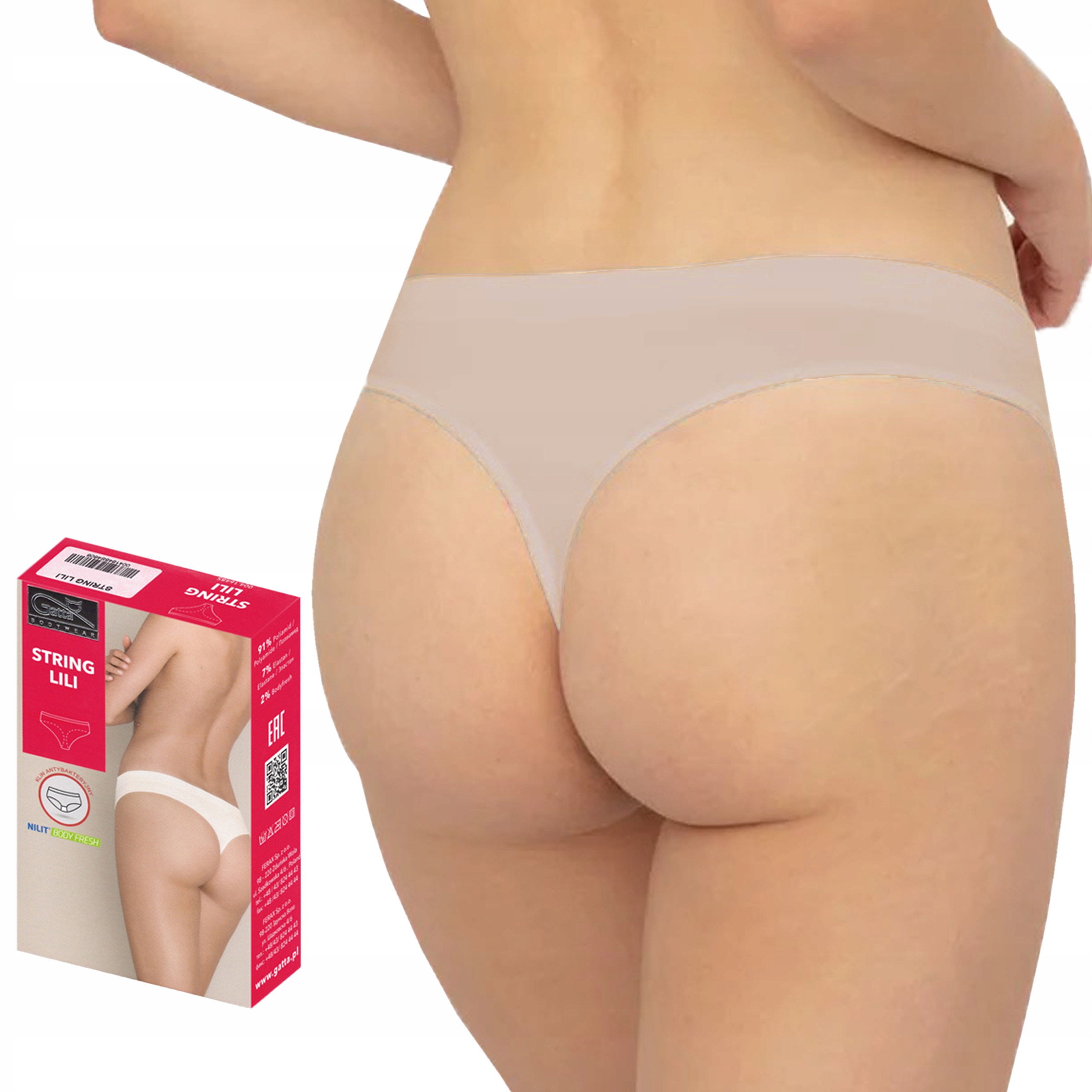 

Gatta stringi Lili String, bezszwowe, natural, L