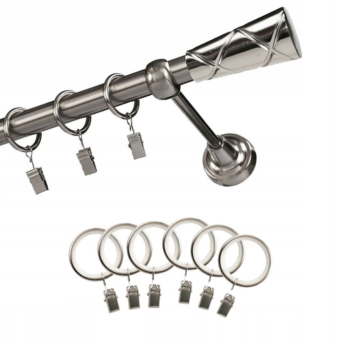 

Metalowy kompletny karnisz ozdobny długość 160 cm