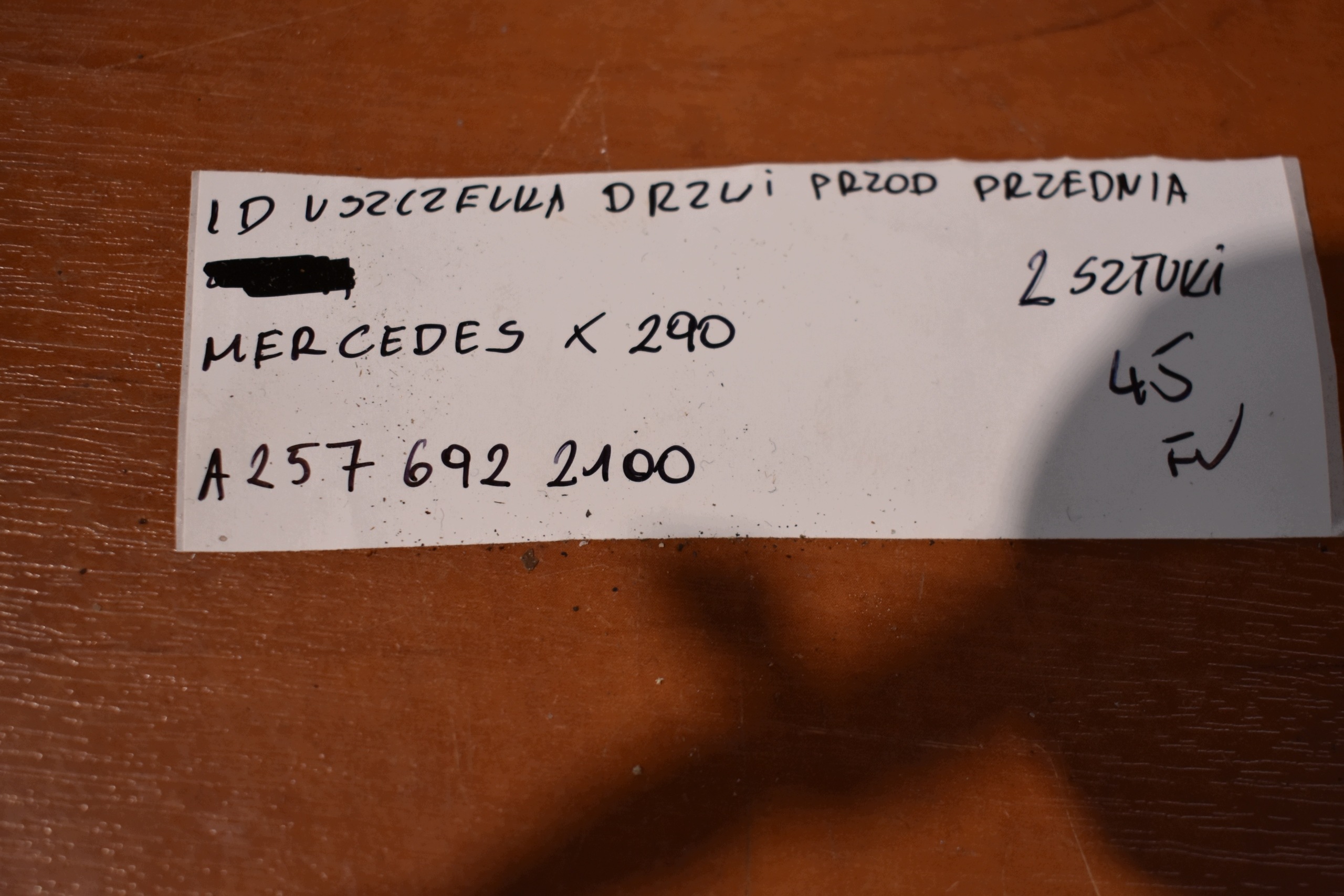 IDEALNA gasket door front front MERCEDES X290 1