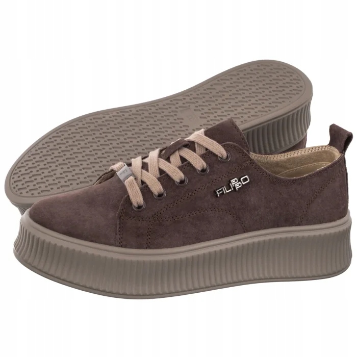 Boty Damsie Polobotky Sportovní Tenisky Filippo Hnědé DP6122/26 D Br