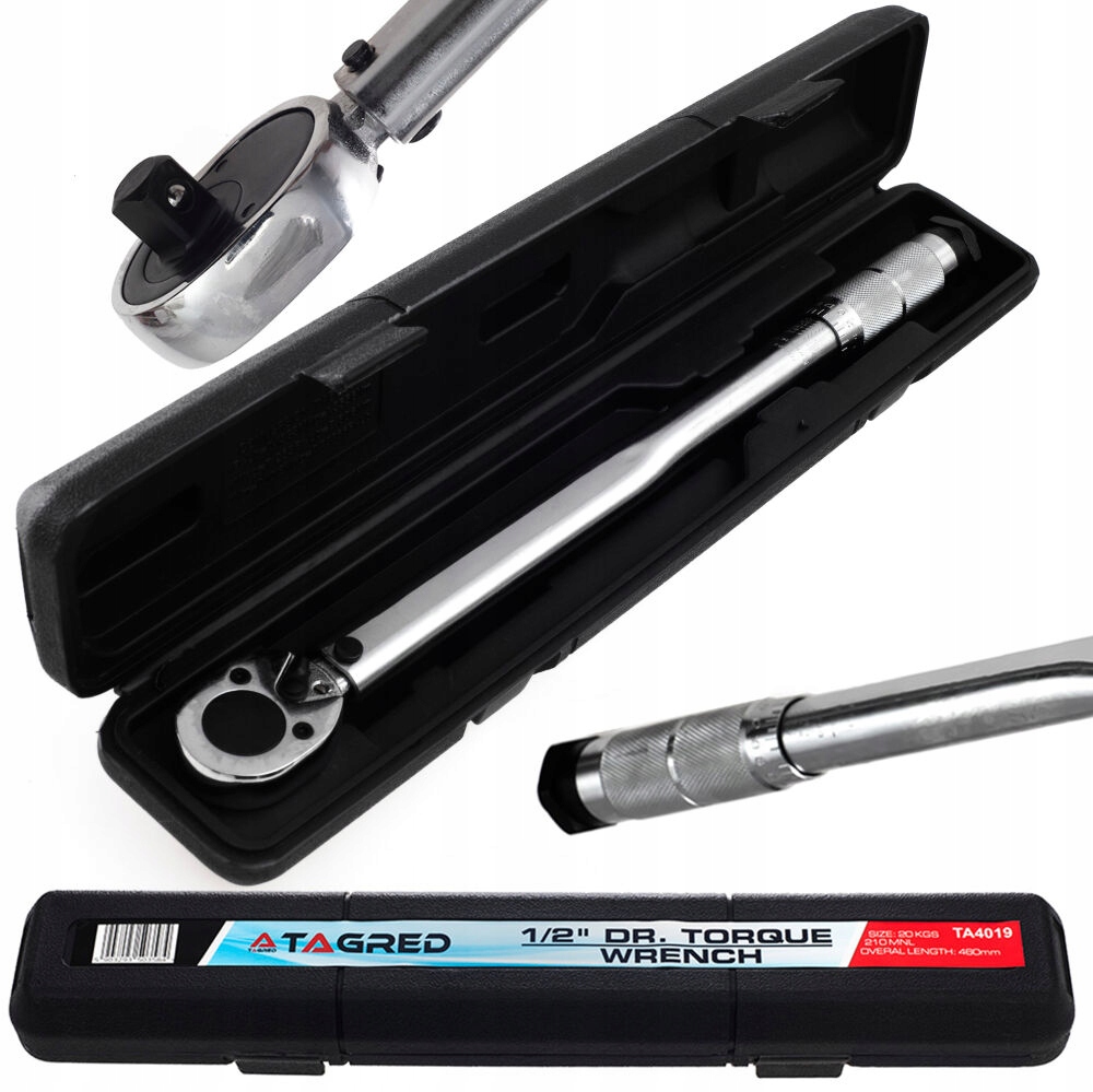 Klucz Dynamometryczny 1/2 42-210Nm Mocny Do Kół 20 Kg Blokada